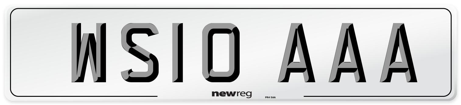 WS10 AAA Number Plate from New Reg